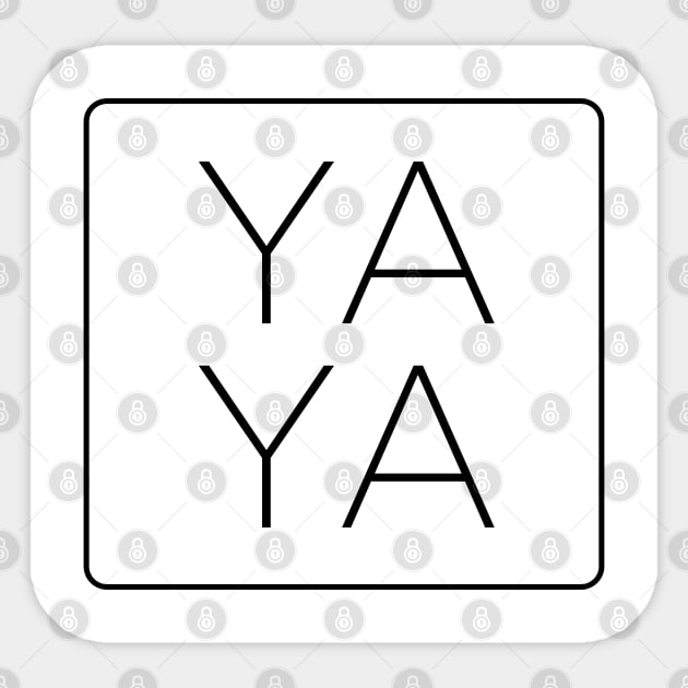 Minimalist Yaya Sticker by Hello Sunshine